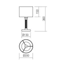 Smarter 01-1178 Astrid 20x36cm, 1xE27 asztali lámpa