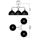Smarter 01-1570 Tamis 59x31,9cm, 3xE27 mennyezeti lámpa
