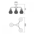 Smarter 01-1576 Edison 53x31,5cm, 3xE27 mennyezeti lámpa