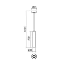 Smarter 01-1660 Gossip 4,5x120cm, 1xE27 függesztett lámpa