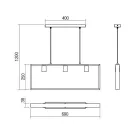 Smarter 01-1665 Timber 69x120cm, 3xE27 függeszték