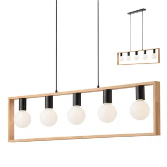 Smarter 01-1666 Timber 100x120cm, 5xE27 függeszték