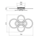Smarter 01-1764 Mercury 79,4x57,4cm, 7149lm, 3000/4000/6000K, dimm, távirányítós mennyezeti lámpa