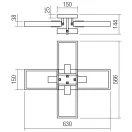 Smarter 01-1969 Timber 63x14,4cm, 4xE27 mennyezeti lámpa