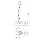 Smarter 01-1990 Formi 48x120cm, 3xE27 függesztett lámpa