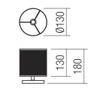 Smarter 01-2127 Sella 18x13cm, 1xE14 asztali lámpa