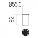 Smarter 01-2149 Axis 5,56x9,2cm, 1xGU10 mennyezeti lámpa