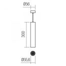 Smarter 01-2154 Axis 5,56x30cm, 1xGU10 függesztett lámpa