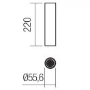 Smarter 01-2155 Axis 5,56x22cm, 1xGU10 mennyezeti lámpa