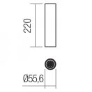 Smarter 01-2158 Axis 5,56x22cm, 1xGU10 mennyezeti lámpa