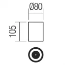 Smarter 01-2165 Koa 8x10,5cm, 1xGU10 mennyezeti lámpa