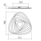 Smarter 01-2336 Stratos távirányítós, dimm, 3000/40000/6000K mennyezeti lámpa