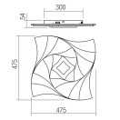 Smarter 01-2341 Stratos távirányítós, dimm, 3000/40000/6000K mennyezeti lámpa