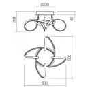 Smarter 01-2346 Cigno 50x23,1cm, 4867lm, 4000K mennyezeti lámpa