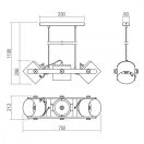 Smarter 01-2403 Pooh 70,2x119cm, 3xE27 függesztett lámpa