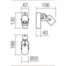 Smarter 01-2415 Taffi 6,7x16,6cm, 1xE27 spot lámpa