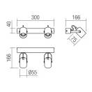 Smarter 01-2416 Taffi 30x16,6cm, 2xE27 spot lámpa