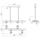 Smarter 01-2418 Taffi 80x110,5cm, 4xE27 függeszték