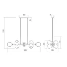 Smarter 01-2622 Pierce 120x120cm, 8xE27 függesztett lámpa