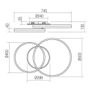 Smarter 01-2630 Connect 74,5x13cm, 3850lm, 3000K mennyezeti lámpa