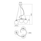 Smarter 01-2715 Volley 3xE14 függesztett lámpa
