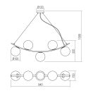 Smarter 01-2721 Volley 5xE14 függesztett lámpa