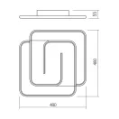 Smarter 01-2759 Intersia 2363lm, 3000-6000K, dimm, távirányítós mennyezeti lámpa