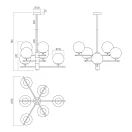 Smarter 01-2950 Essential 6xE14 függesztett lámpa