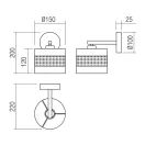 Smarter 01-2951 Flint 1x E27 fali lámpa