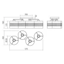 Smarter 01-2952 Flint 4xE27 mennyezeti lámpa