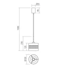 Smarter 01-2953 Flint 1xE27 15x100cm függesztett lámpa