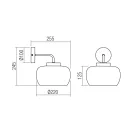 Smarter 01-3064 Croma d22cm, 1xE27 falikar