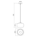 Smarter 01-3066 Croma d22cm, 1xE27 függesztett lámpa