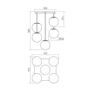 Smarter 01-3070 Boldy 5x E14 mennyezeti lámpa