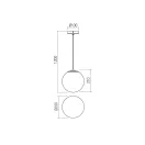 Smarter 01-3071 Boldy d20cm, 1xE14 függesztett lámpa