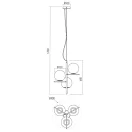 Smarter 01-3072 Boldy d40cm, 3xE14 függesztett lámpa