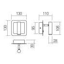 Smarter 01-3091 Closer 378lm, 3000K, kapcsolós, állítható fejű fali lámpa