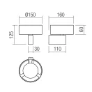Smarter 01-3093 Punkt 374lm, 3000K falikar