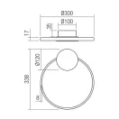 Smarter 01-3102 Atom 3000K, 884lm fali lámpa