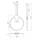 Smarter 01-3106 Atom 40cm, 3000K, 887lm függeszték