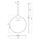 Smarter 01-3107 Atom 60cm, 3000K, 1641lm függeszték