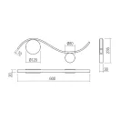 Smarter 01-3109 Wave 668lm, 3000K, 23,5x60cm fali lámpa