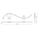 Smarter 01-3112 Wave 857lm, 3000K, 31,5x100cm fali lámpa