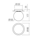 Smarter 01-3129 Haiku 1xE14 18x17,7cm mennyezeti lámpa