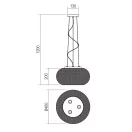 Smarter 01-3140 Croket d40cm 3xE27 függesztett lámpa