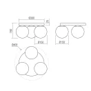 Smarter 01-3149 Bowling 3xE27 mennyezeti lámpa