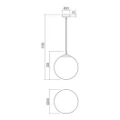 Smarter 01-3154 Bowling 1xE27 függesztett lámpa