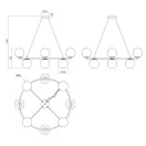 Smarter 01-3159 Bowling 8xE14 függesztett lámpa