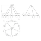 Smarter 01-3161 Bowling 10xE14 függesztett lámpa