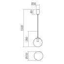Smarter 01-3163 Global d15cm, 1xE14 függesztett lámpa